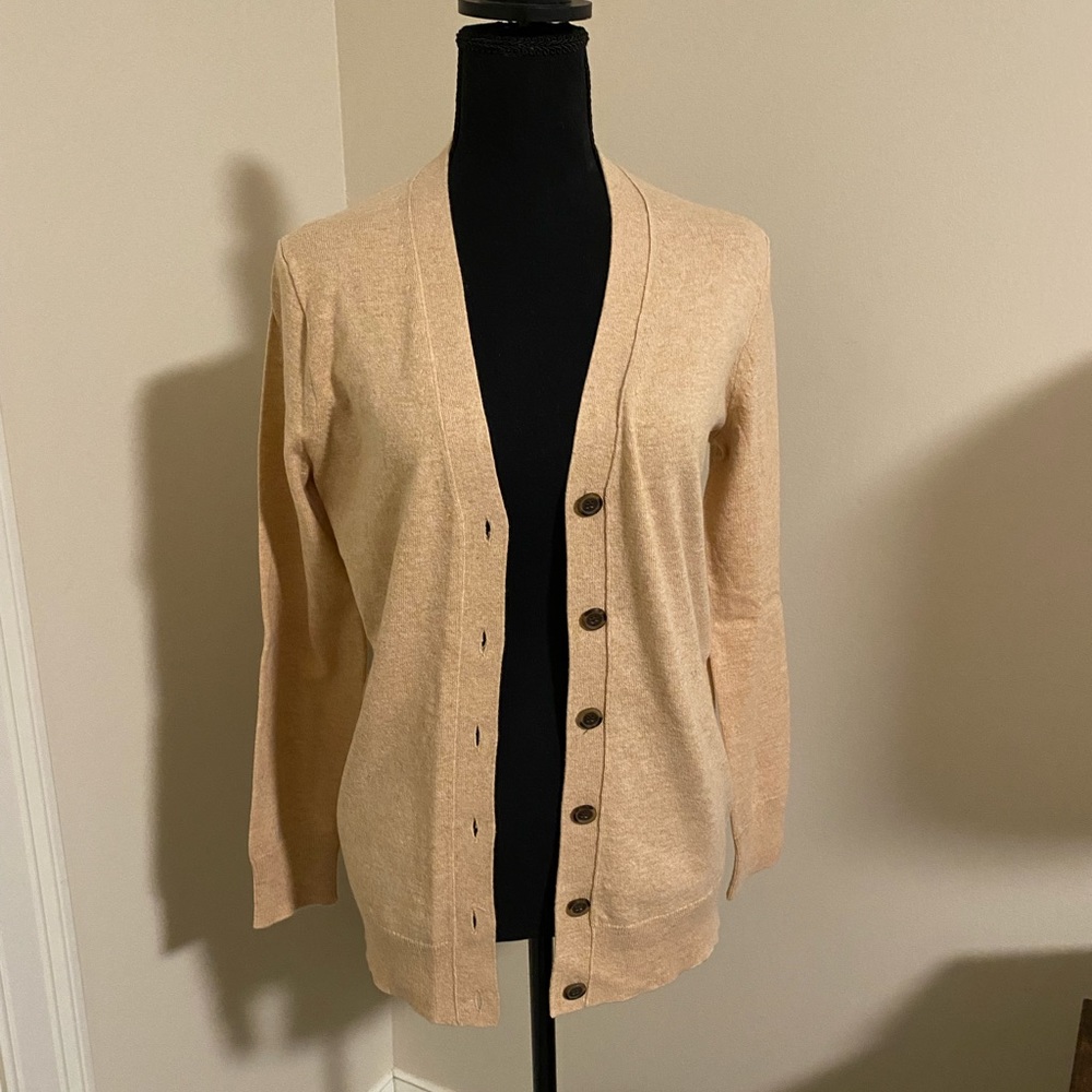 J Crew Mercantile camel colored cardigan